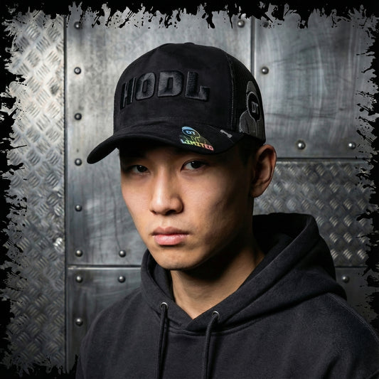 HODL - Luxe Black Suede Trucker Cap - Limited