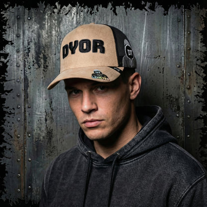 DYOR - Luxe Beige Suede Trucker Cap - Limited Edition